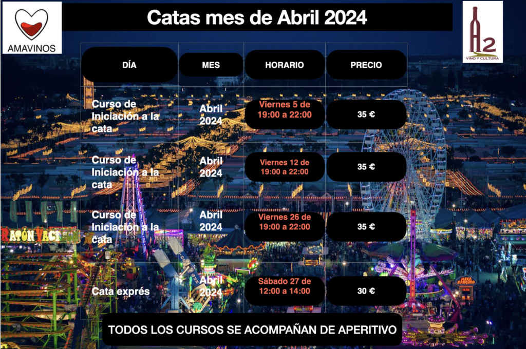 Catas de vino en Abril 2024 en Sevilla